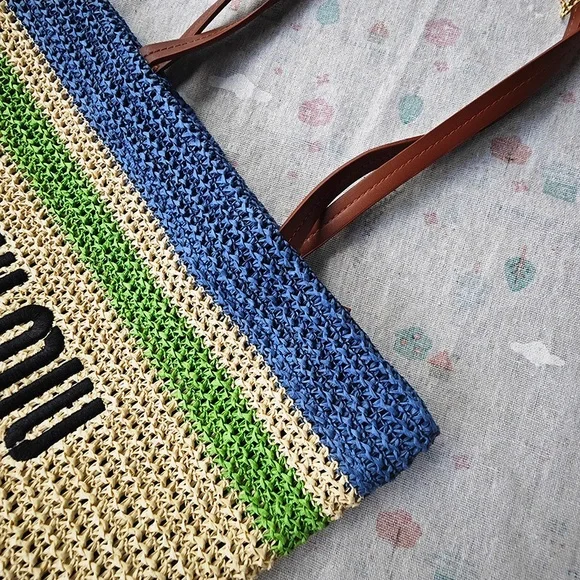 Miu Miu Embroidered Letter Logo Tote Bag - Picture 2 of 9